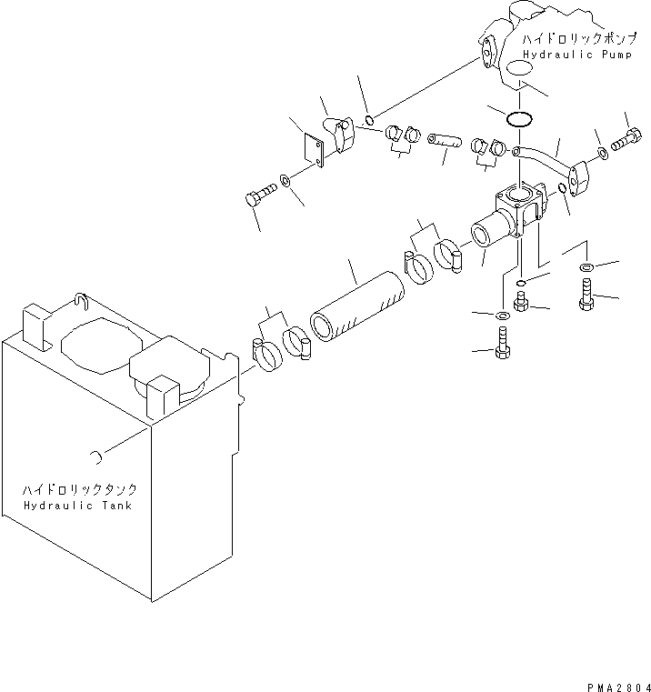 Excavators Komatsu / PC120-6Z S/N 45001-UP(pc120-8c) / PUMP SUCTION(#45001-53010)(150200 : H0311-01A0)