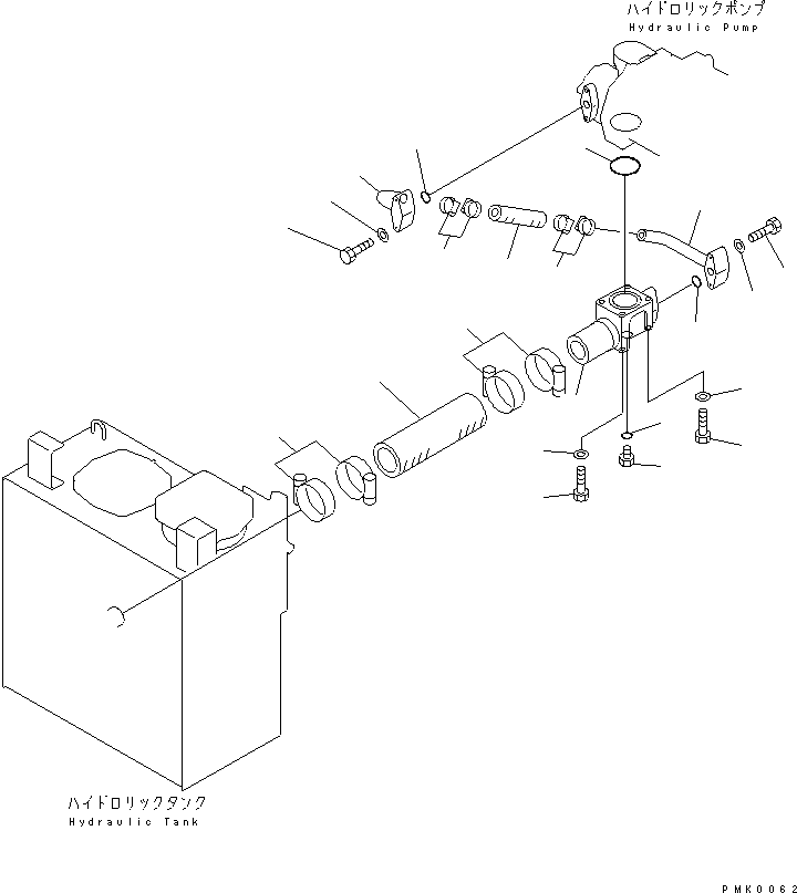 Excavators Komatsu / PC120-6Z S/N 45001-UP(pc120-8c) / PUMP SUCTION(#53011-64752)(150210 : H0311-01A0A)