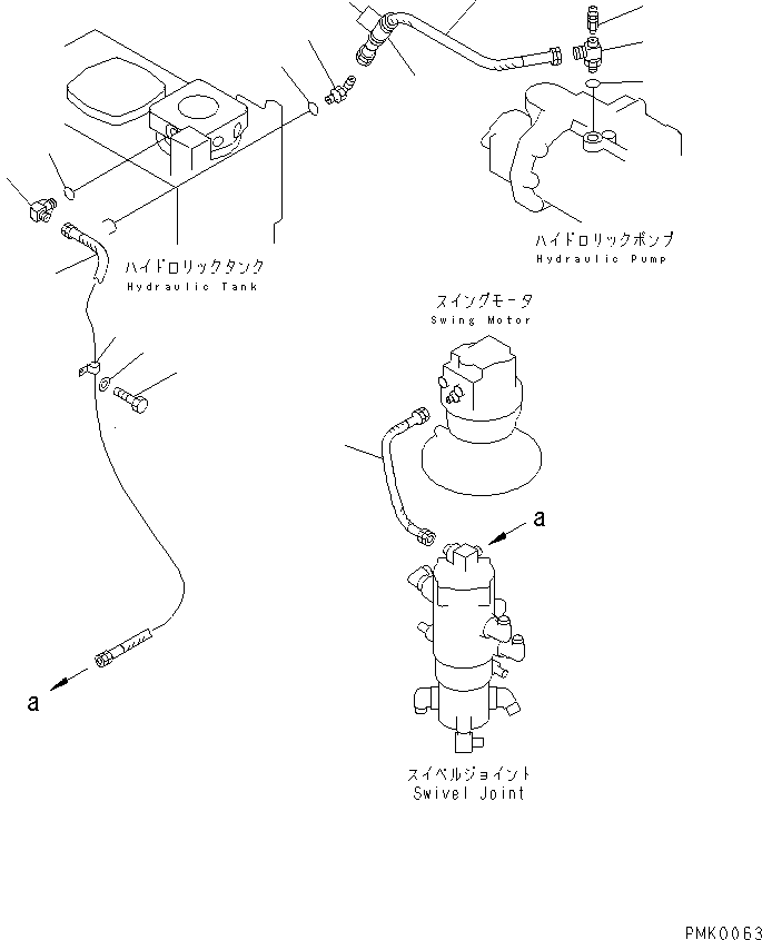 Excavators Komatsu / PC120-6Z S/N 45001-UP(pc120-8c) / DRAIN LINE (CUSTOM)(#47703-53010)(150350 : H0340-01A1)