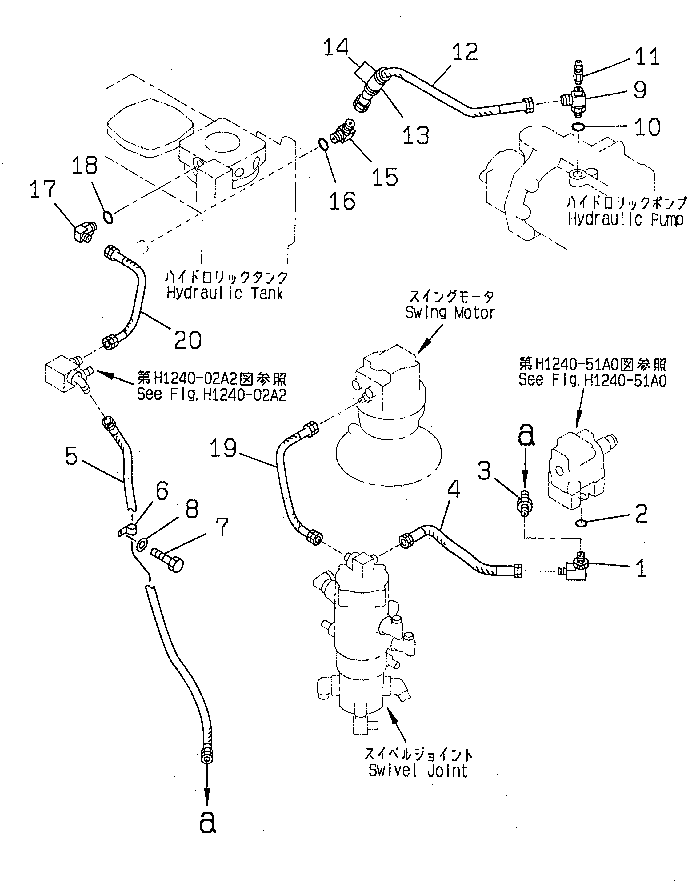 Excavators Komatsu / PC120-6Z S/N 45001-UP(pc120-8c) / DRAIN LINE (BOOM AND ARM LOCK VALVE)(#45001-53010)(150370 : H0340-01A2)