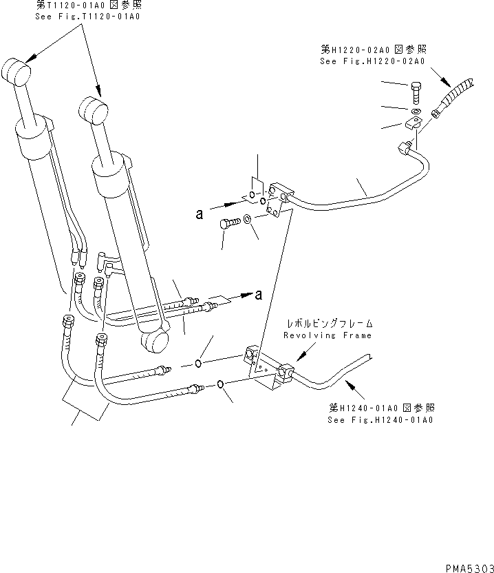 Excavators Komatsu / PC120-6Z S/N 45001-UP(pc120-8c) / BOOM REVOLVING FRAME PIPING(#45001-49820)(150400 : H1210-01A0)