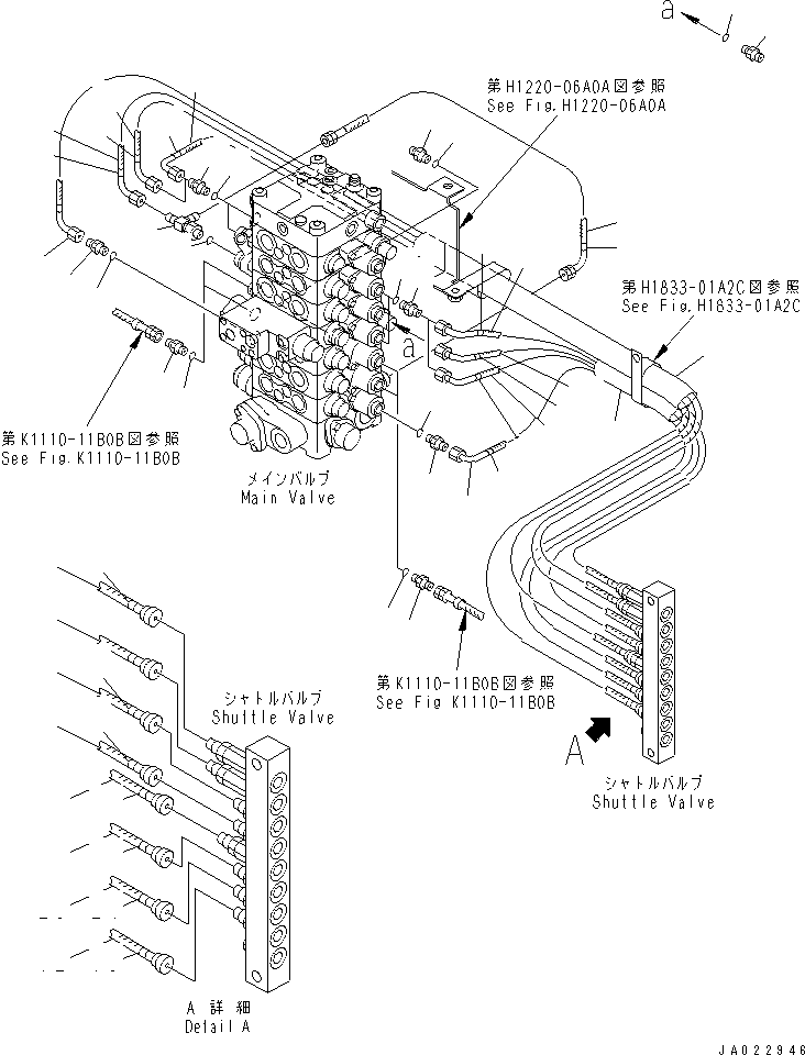 Excavators Komatsu / PC120-6Z S/N 45001-UP(pc120-8c) / VALVE PIPING (PILOT)(#57000-60967)(150570 : H1220-04A0C)