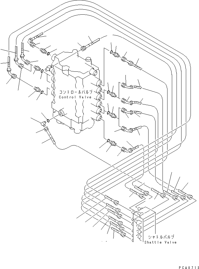 Excavators Komatsu / PC120-6Z S/N 45001-UP(pc120-8c) / VALVE PIPING (PILOT)(#47703-56999)(150590 : H1220-04A3)