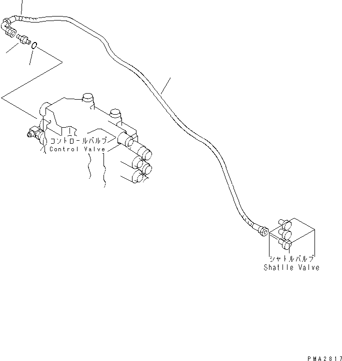 Excavators Komatsu / PC120-6Z S/N 45001-UP(pc120-8c) / VALVE PIPING (NON ARM LOCK VALVE)(#45001-56999)(150630 : H1220-05A0)