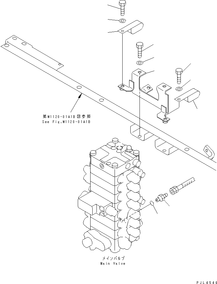 Excavators Komatsu / PC120-6Z S/N 45001-UP(pc120-8c) / VALVE PIPING (DRAIN ? PILOT BRACKET AND PILOT CLAMP) (WITH ARM LOCK VALVE)(#63525-)(150670 : H1220-06A3)