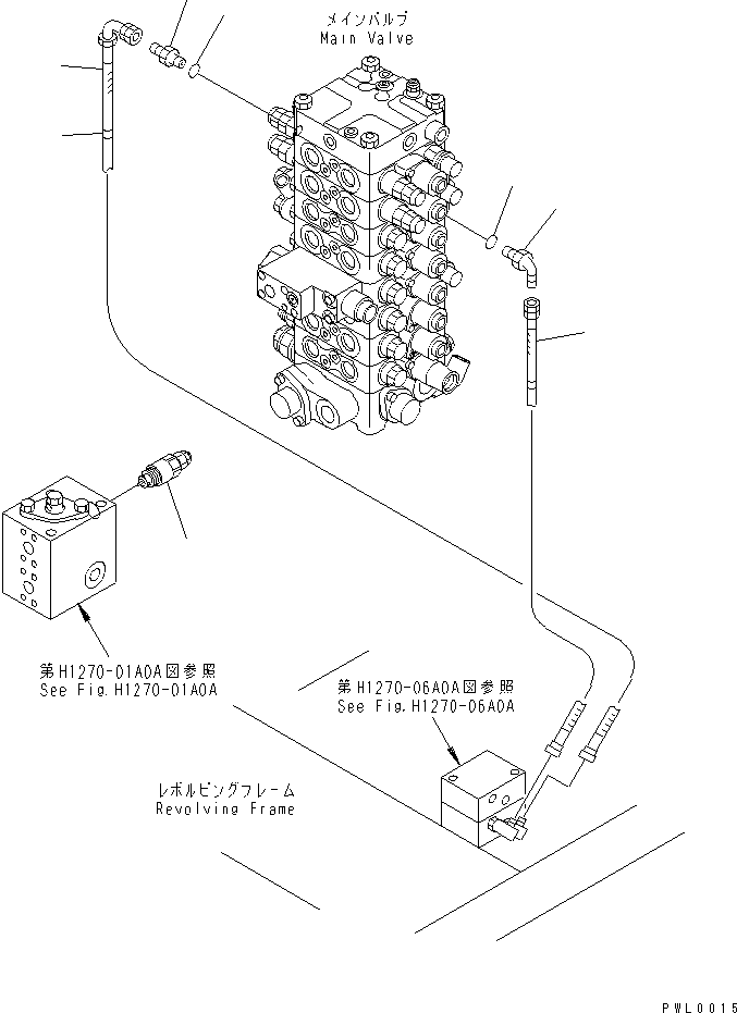 Excavators Komatsu / PC120-6Z S/N 45001-UP(pc120-8c) / ATTACHMENT LINE (MAIN VALVE PILOT PIPING)(#60968-)(150860 : H1270-03A0B)