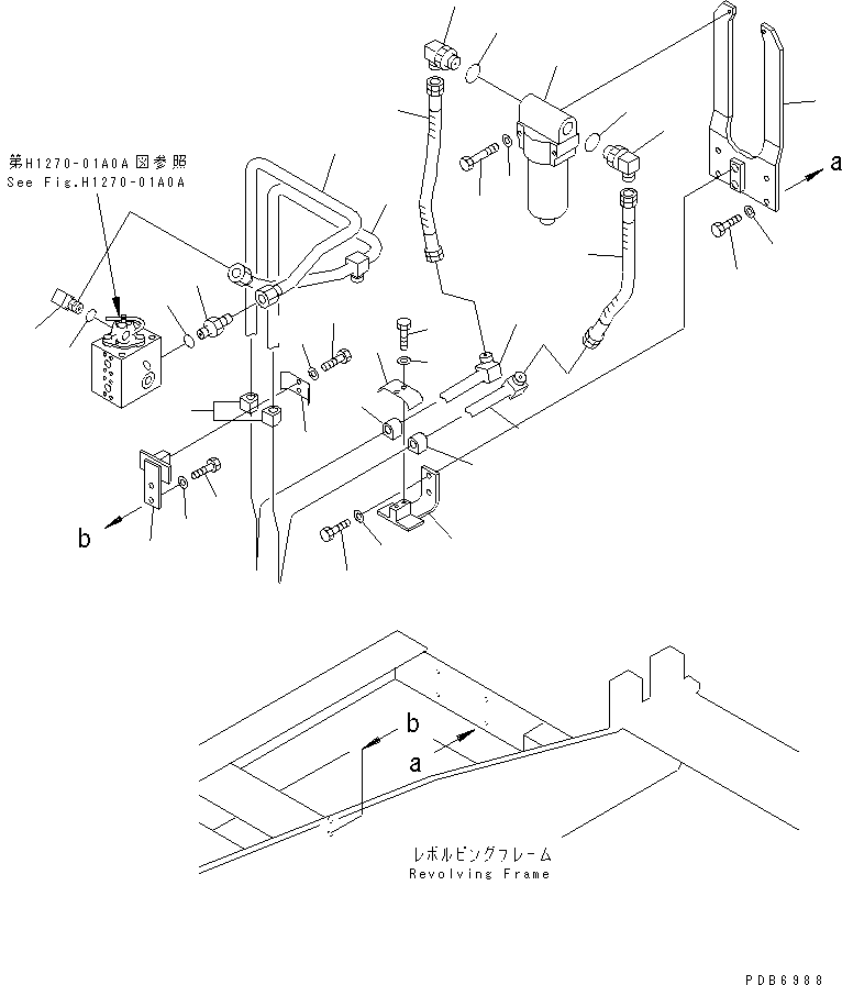 Excavators Komatsu / PC120-6Z S/N 45001-UP(pc120-8c) / ATTACHMENT LINE (ADDITIONAL FILTER LINE)(#57000-)(150900 : H1270-05A0A)