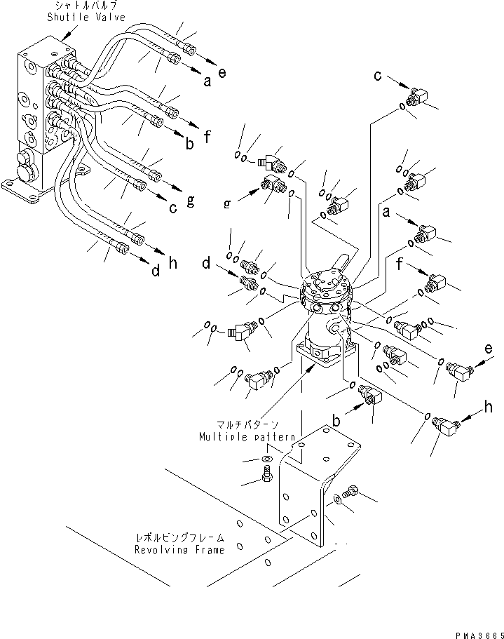 Excavators Komatsu / PC120-6Z S/N 45001-UP(pc120-8c) / MULTIPLE PATTERN (PIPING)(#45001-56999)(150960 : H1280-02A0)