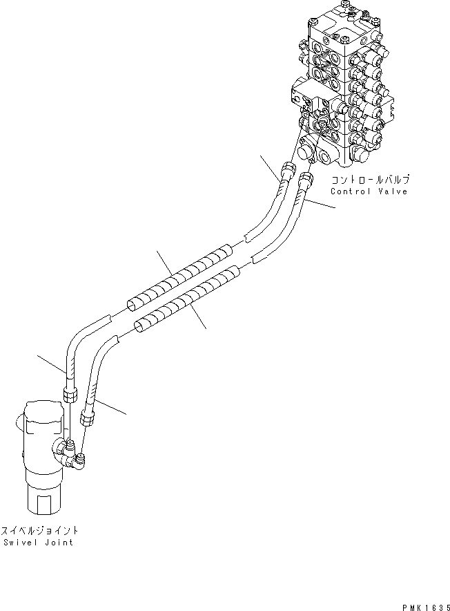 Excavators Komatsu / PC120-6Z S/N 45001-UP(pc120-8c) / TRAVEL PIPING UPPER(#57000-)(150990 : H1310-01A0A)