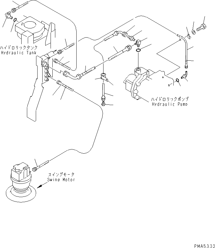Excavators Komatsu / PC120-6Z S/N 45001-UP(pc120-8c) / SOLENOID VALVE LINE (SOLENOID VALVE PIPING)(#47703-49820)(151270 : H1831-03A1)