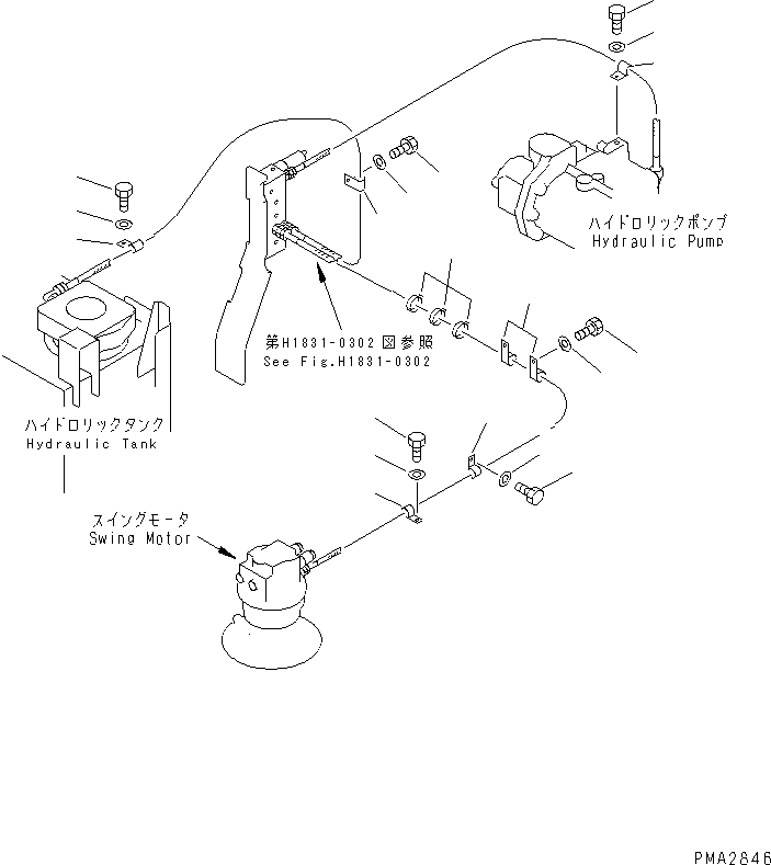 Excavators Komatsu / PC120-6Z S/N 45001-UP(pc120-8c) / SOLENOID VALVE LINE (SOLENOID VALVE PIPING CLIP)(#47703-49820)(151310 : H1831-04A1)