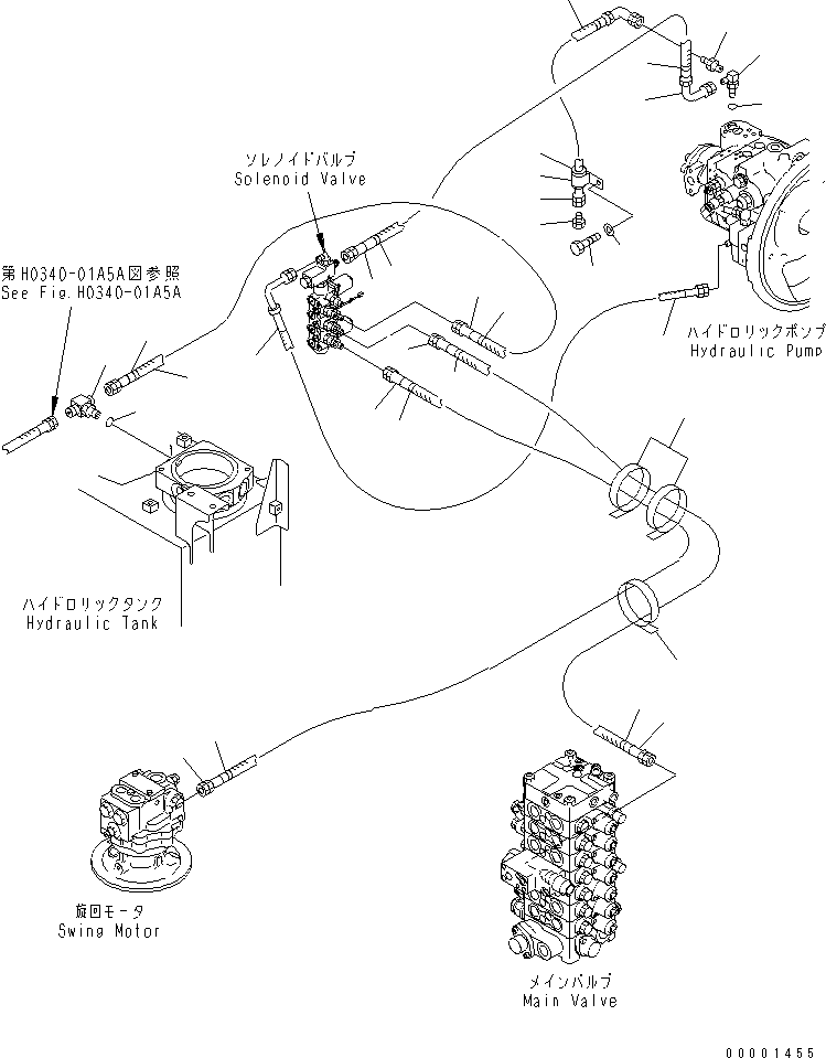 Excavators Komatsu / PC120-6Z S/N 45001-UP(pc120-8c) / SOLENOID VALVE LINE (SOLENOID VALVE PIPING) (ATTACHMENT)(#66115-)(151370 : H1831-04B3)
