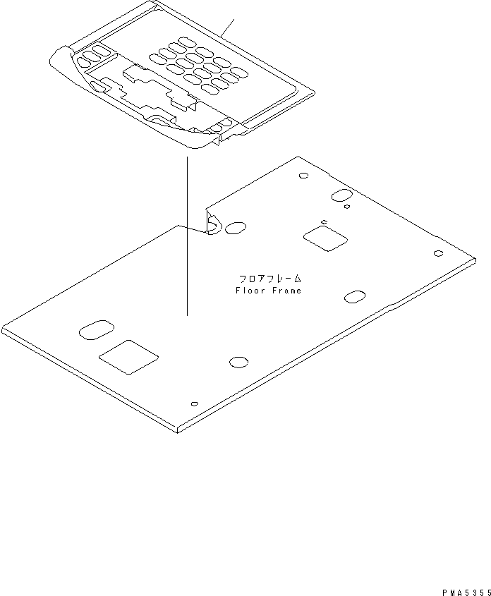 Excavators Komatsu / PC120-6Z S/N 45001-UP(pc120-8c) / FLOOR MAT (2-ACTUATER ATTACHMENT)(#47703-63524)(210540 : K0310-01B0)