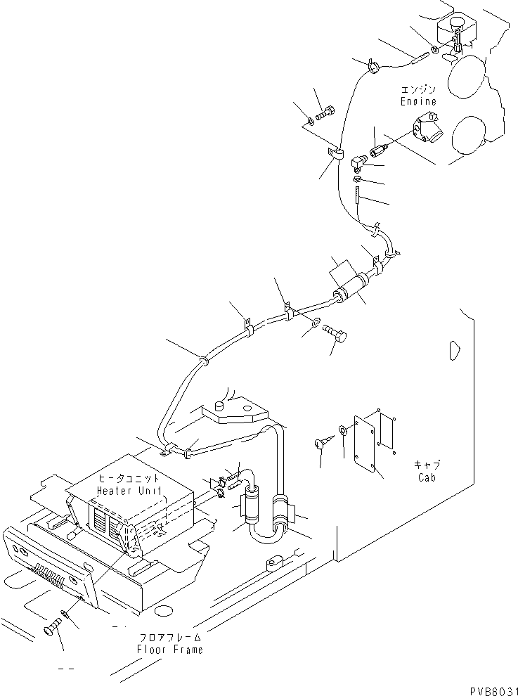 Excavators Komatsu / PC120-6Z S/N 45001-UP(pc120-8c) / CAR HEATER (PIPING)(#57000-)(210630 : K0700-01B8A)