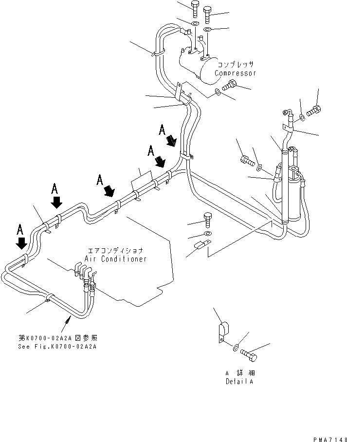 Excavators Komatsu / PC120-6Z S/N 45001-UP(pc120-8c) / AIR CONDITIONER (FREON PIPING CLIP)(#49821-50200)(210740 : K0700-03A2A)