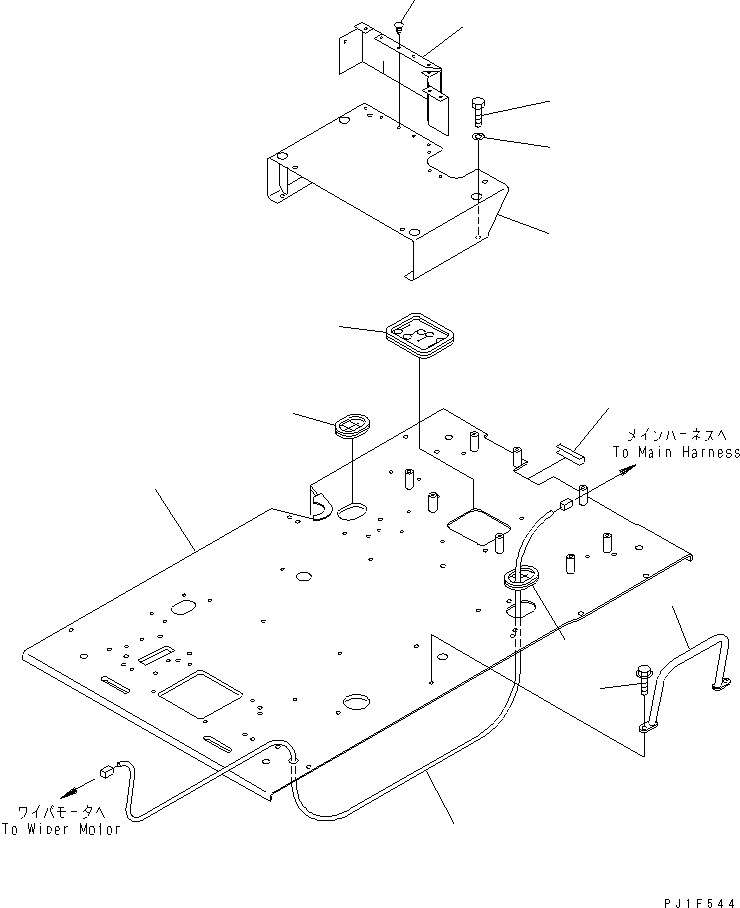 Excavators Komatsu / PC120-6Z S/N 45001-UP(pc120-8c) / FLOOR FRAME (FLOOR FRAME) (WITH BLADE)(#65703-)(210980 : K1110-01E5)