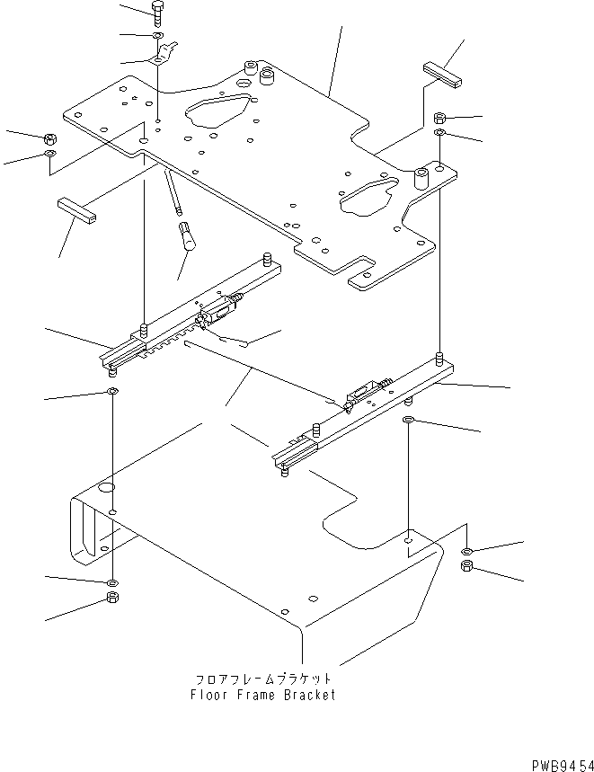Excavators Komatsu / PC120-6Z S/N 45001-UP(pc120-8c) / FLOOR FRAME (BASE)(#60968-)(211010 : K1110-02B0B)