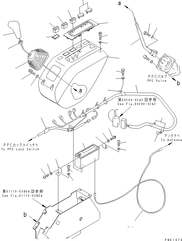 Excavators Komatsu / PC120-6Z S/N 45001-UP(pc120-8c) / FLOOR FRAME (LEFT STAND) (LEVER ? COVER AND HARNESS) (TRAVEL 2 SPEED)(#57000-)(211060 : K1110-04B0A)