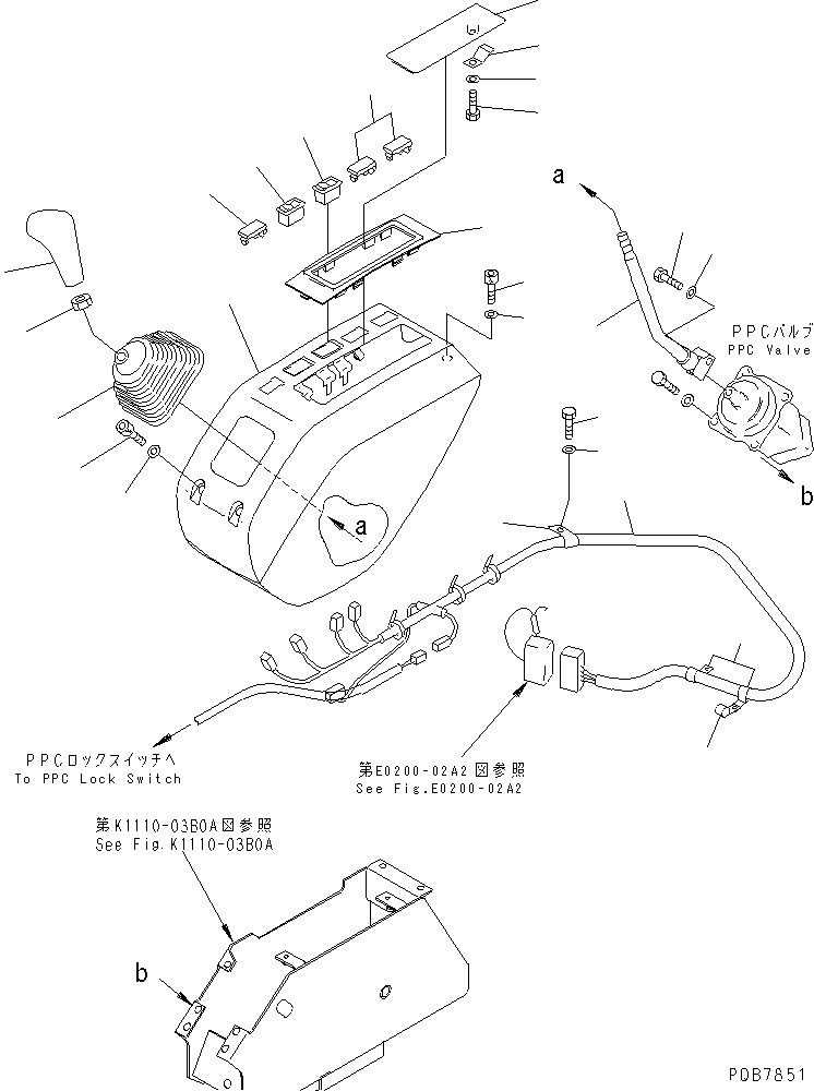 Excavators Komatsu / PC120-6Z S/N 45001-UP(pc120-8c) / FLOOR FRAME (LEFT STAND) (LEVER ? COVER AND HARNESS) (WITHOUT RADIO)(#57000-)(211070 : K1110-04C4)