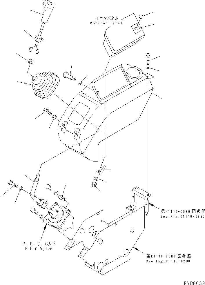 Excavators Komatsu / PC120-6Z S/N 45001-UP(pc120-8c) / FLOOR FRAME (RIGHT STAND) (LEVER AND PANEL)(#47703-53010)(211110 : K1110-06B0)