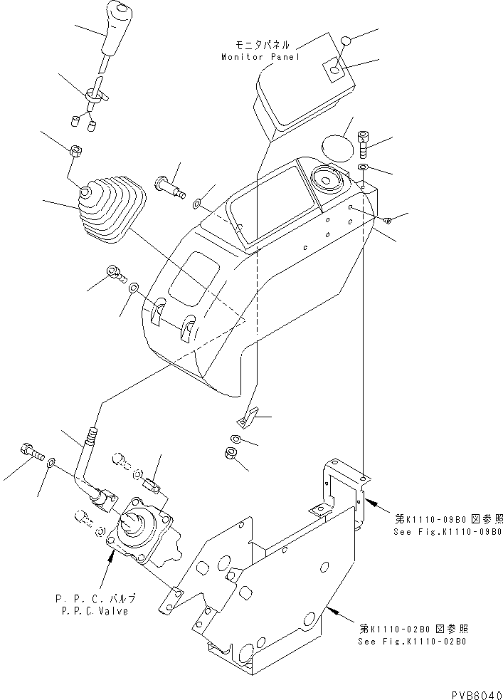 Excavators Komatsu / PC120-6Z S/N 45001-UP(pc120-8c) / FLOOR FRAME (RIGHT STAND) (LEVER AND PANEL)(#53011-56999)(211120 : K1110-06B0A)