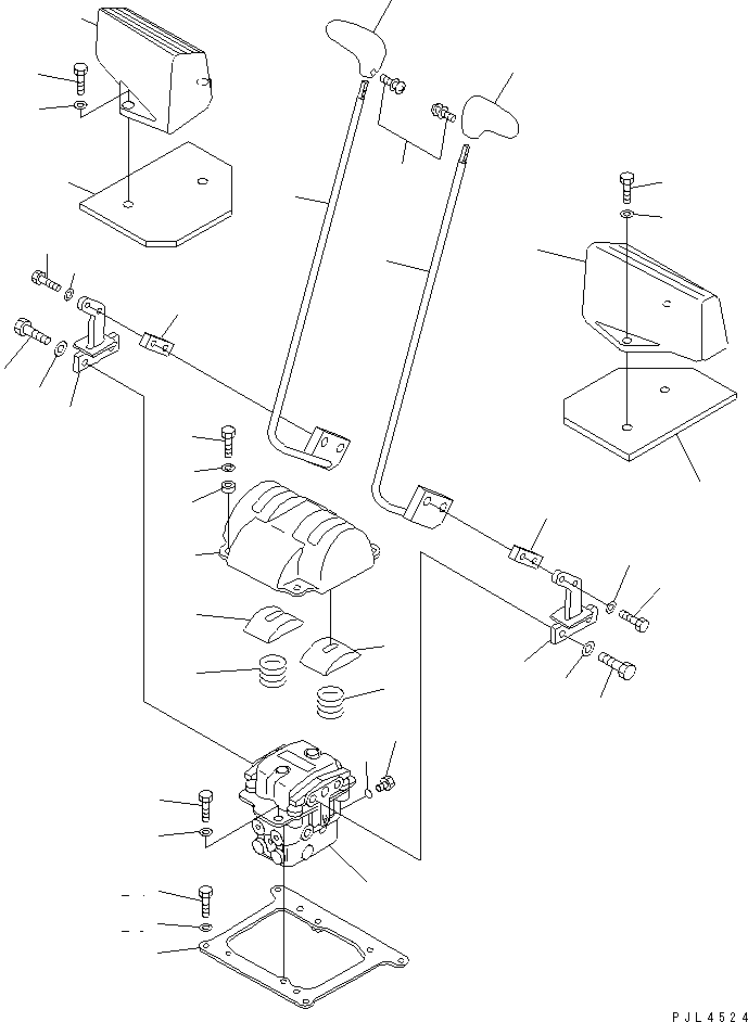 Excavators Komatsu / PC120-6Z S/N 45001-UP(pc120-8c) / FLOOR FRAME (TRAVEL LEVER) (WITHOUT PEDAL)(#63525-)(211300 : K1110-10B0D)