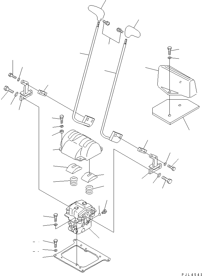 Excavators Komatsu / PC120-6Z S/N 45001-UP(pc120-8c) / FLOOR FRAME (TRAVEL LEVER) (WITHOUT PEDAL) (1 ACTUATOR)(#63525-)(211330 : K1110-10B2D)