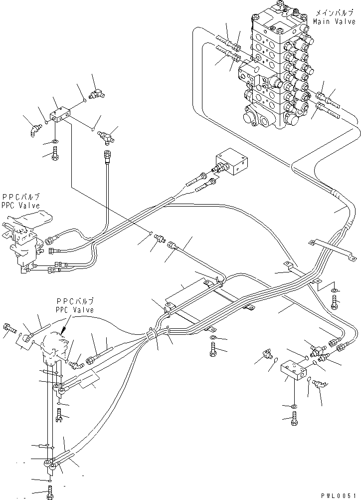 Excavators Komatsu / PC120-6Z S/N 45001-UP(pc120-8c) / FLOOR FRAME (P.P.C. TRAVEL LINE) (1 ACTUATOR)(#60968-)(211380 : K1110-11B2)