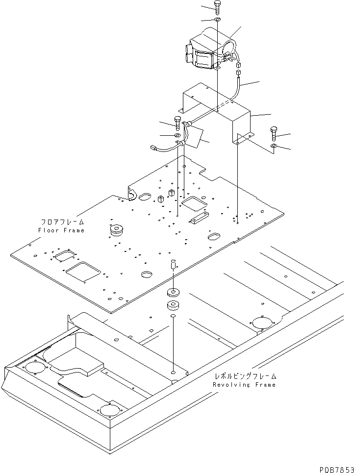 Excavators Komatsu / PC120-6Z S/N 45001-UP(pc120-8c) / FLOOR FRAME (HEATER UNIT ? WITH DEFROSTER)(#57000-63524)(211520 : K1110-17D8)