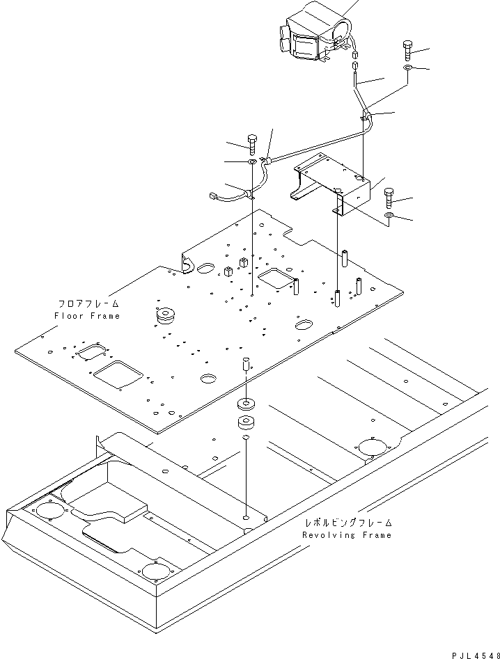 Excavators Komatsu / PC120-6Z S/N 45001-UP(pc120-8c) / FLOOR FRAME (HEATER UNIT ? WITH DEFROSTER)(#63525-)(211530 : K1110-17D8A)