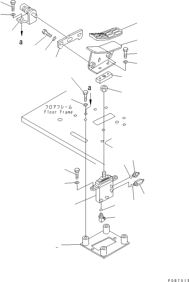 Excavators Komatsu / PC120-6Z S/N 45001-UP(pc120-8c) / FLOOR FRAME (CONTROL PEDAL) (1 ACTUATER)(#57000-)(211560 : K1110-20A1)