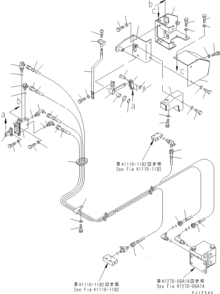Excavators Komatsu / PC120-6Z S/N 45001-UP(pc120-8c) / FLOOR FRAME (RIGHT STAND) (STAND AND BLADE CONTROL) (WITH BLADE)(#65703-)(211570 : K1110-20E5)