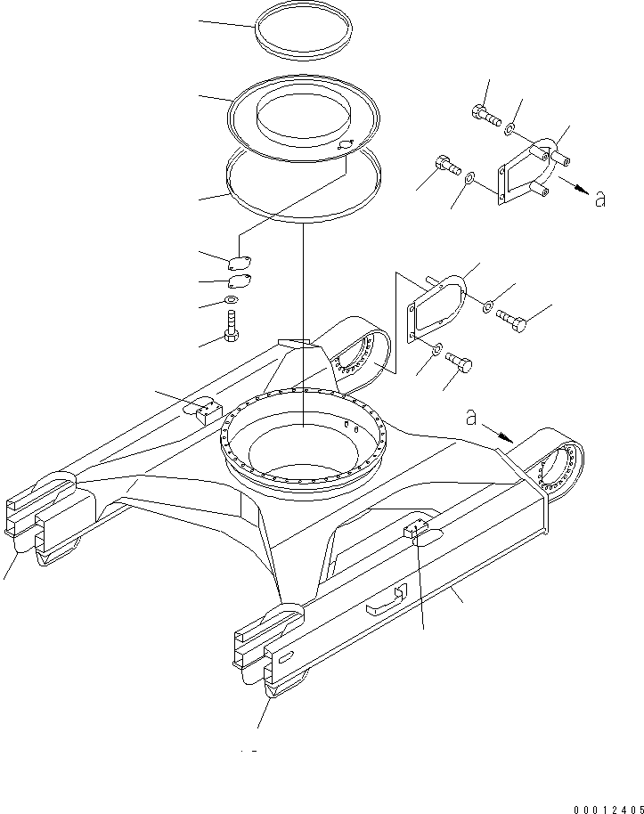 Excavators Komatsu / PC120-6Z S/N 45001-UP(pc120-8c) / TRACK FRAME(#45001-49820)(330180 : R1100-01A0)