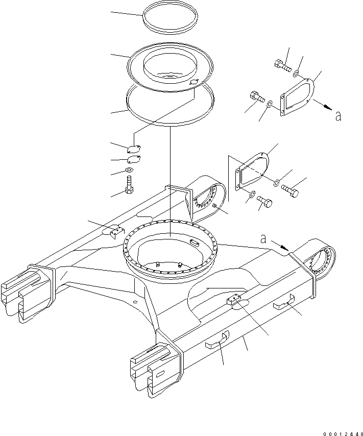 Excavators Komatsu / PC120-6Z S/N 45001-UP(pc120-8c) / TRACK FRAME (WITH UNDER COVER)(#58144-)(330250 : R1100-01A7B)
