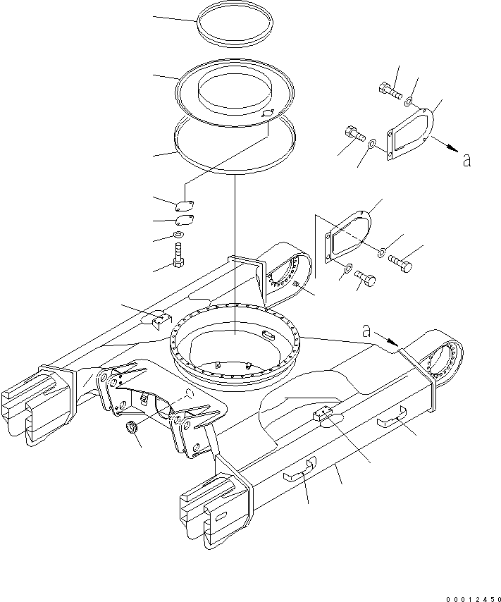 Excavators Komatsu / PC120-6Z S/N 45001-UP(pc120-8c) / TRACK FRAME (WITH BLADE)(#57000-)(330290 : R1100-01B1)