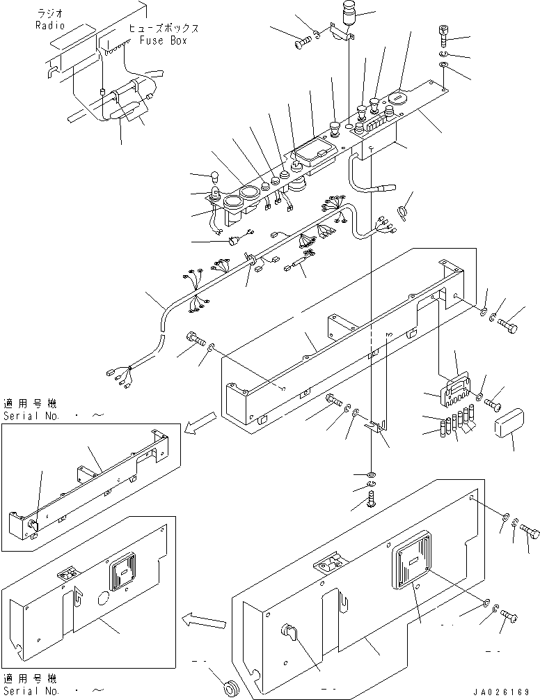 Excavators Komatsu / PC120-1 S/N 10001-UP(pc120-9c) / INSTRUMENT PANEL(#10639-.)(030140 : 155A)