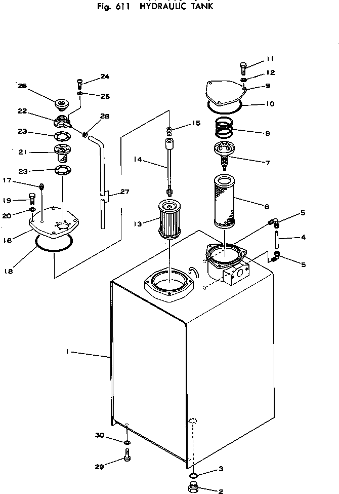 Excavators Komatsu / PC120-1 S/N 10001-UP(pc120-9c) / HYDRAULIC TANK(180040 : 611)