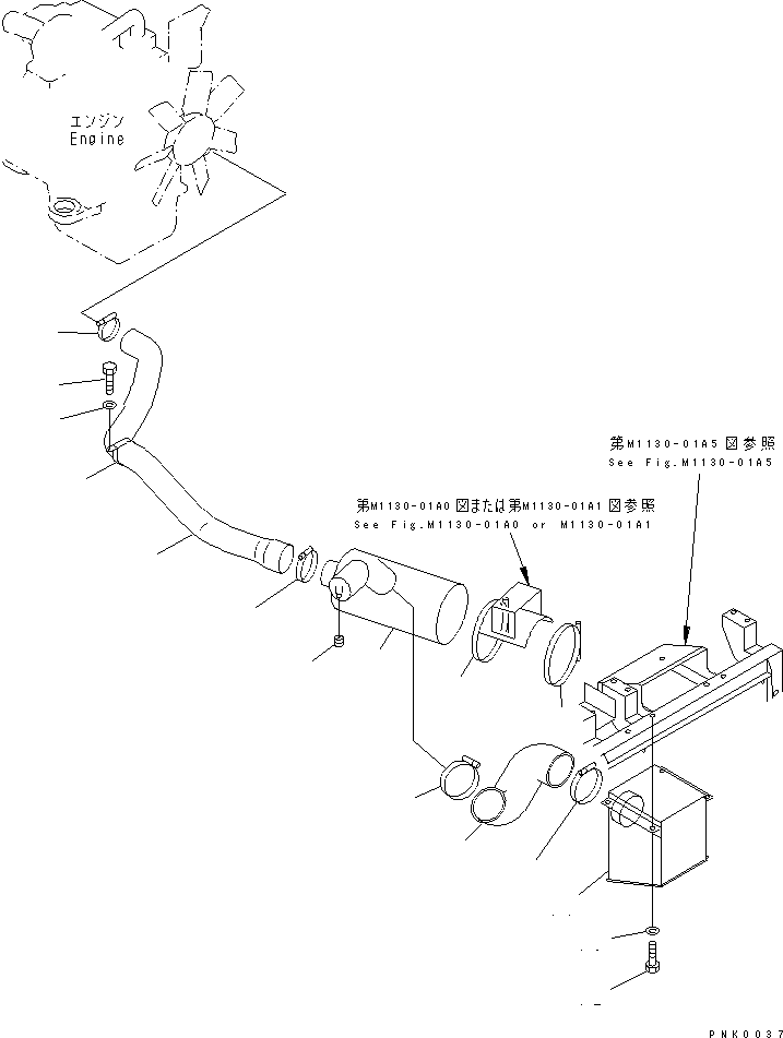 Komatsu parts book diagram for PC120-6H S/N 45001-UP: AIR CLEANER (DOUBLE ELEMENT)(#52401-56999)