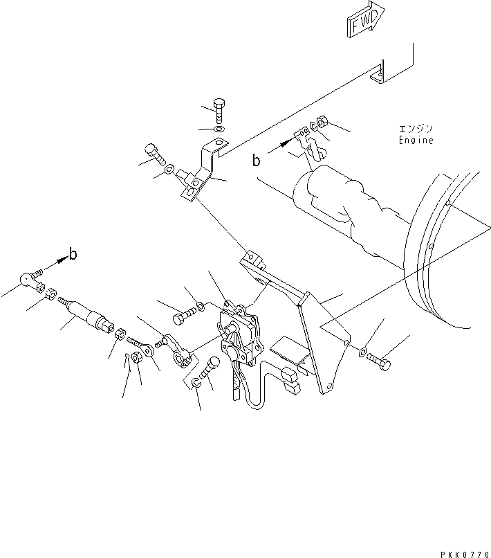 Komatsu parts book diagram for PC120-6H S/N 45001-UP: FUEL CONTROL(#53011-57498)