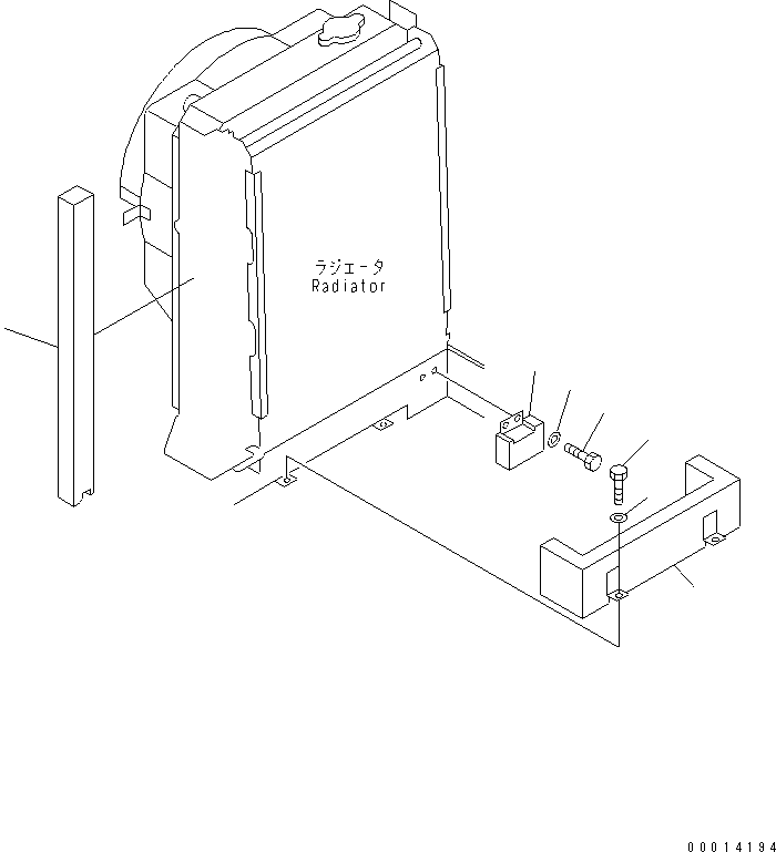 Komatsu parts book diagram for PC120-6H S/N 45001-UP: COOLING (SEAL)(#49821-)