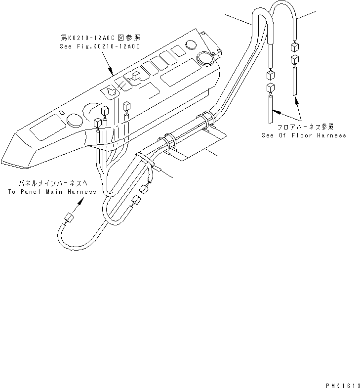 Komatsu parts book diagram for PC120-6H S/N 45001-UP: WIRING (CONTROLLER AND RELAY) (RADIO CONTROL SPEC.)(#53272-64839)