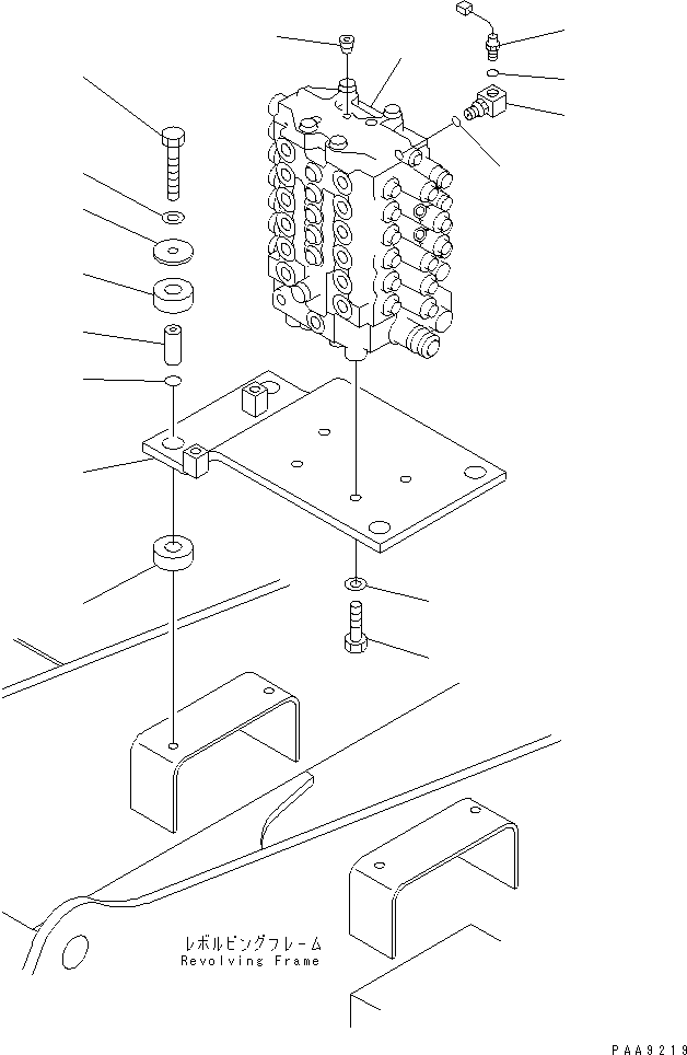 Komatsu parts book diagram for PC120-6H S/N 45001-UP: MAIN VALVE (VALVE ? BRACKET ? MOUNT AND SENSOR)(#52401-56999)