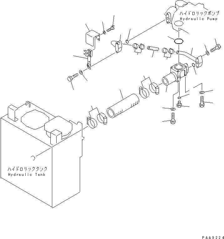 Komatsu parts book diagram for PC120-6H S/N 45001-UP: PUMP SUCTION(#57499-58143)