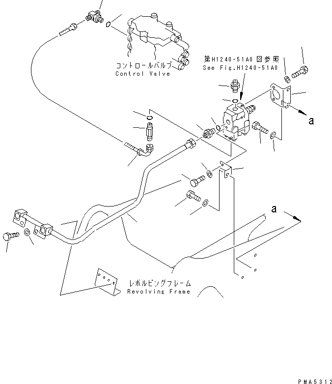 Komatsu parts book diagram for PC120-6H S/N 45001-UP: BOOM LOCK VALVE LINE(#45001-49820)