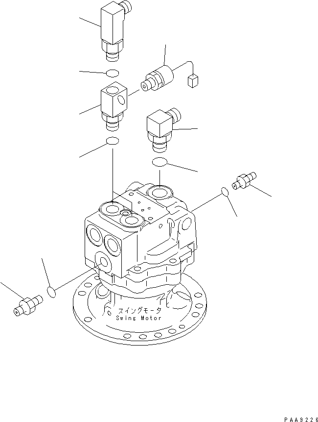 Komatsu parts book diagram for PC120-6H S/N 45001-UP: SWING LINE(#45001-64839)