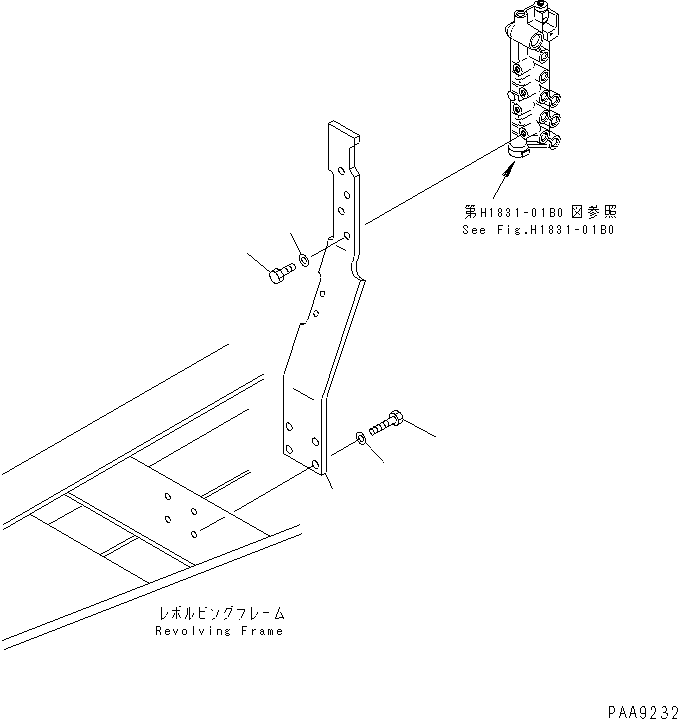 Komatsu parts book diagram for PC120-6H S/N 45001-UP: SOLENOID VALVE LINE (SOLENOID VALVE BRACKET)(#57000-66114)
