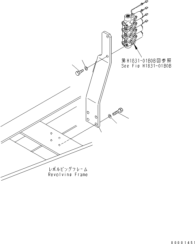 Komatsu parts book diagram for PC120-6H S/N 45001-UP: SOLENOID VALVE LINE (SOLENOID VALVE BRACKET)(#66115-)