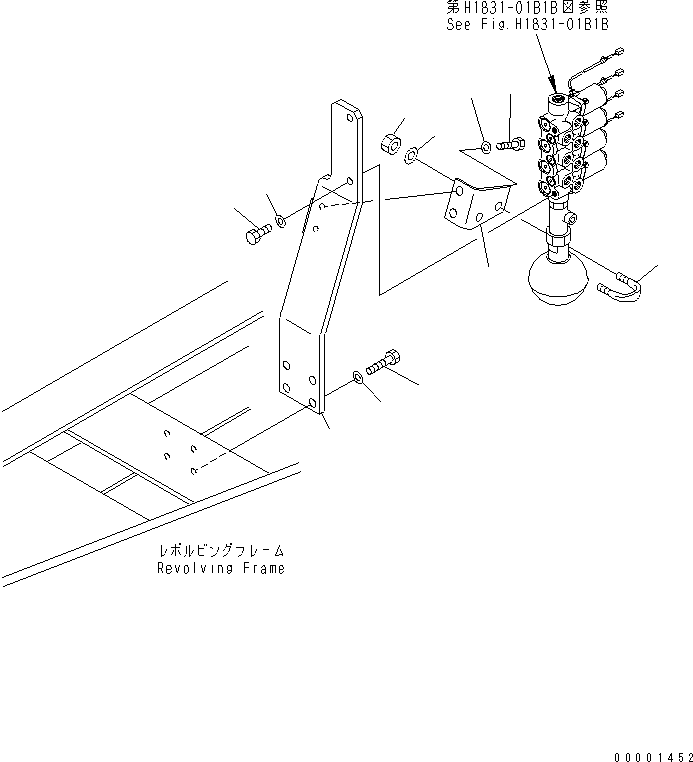 Komatsu parts book diagram for PC120-6H S/N 45001-UP: SOLENOID VALVE LINE (SOLENOID VALVE BRACKET) (ATTACHMENT)(#66115-)