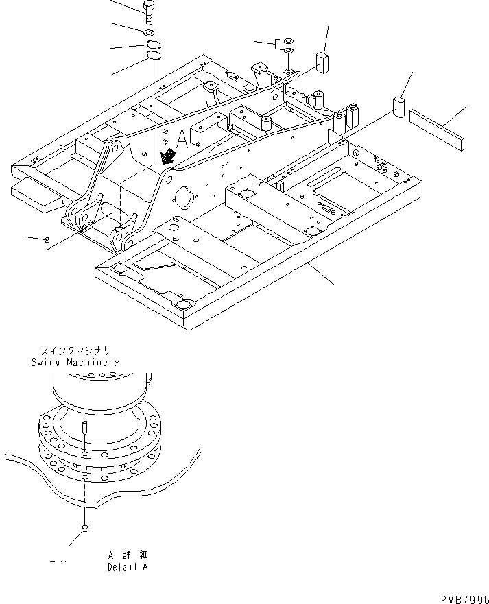 Komatsu parts book diagram for PC120-6H S/N 45001-UP: REVOLVING FRAME(#57000-64752)