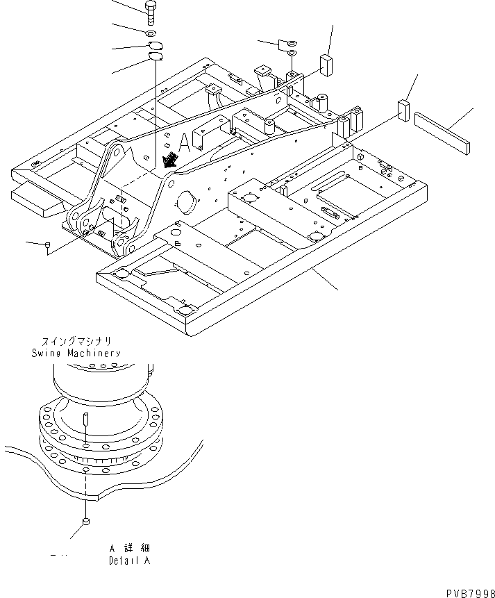 Komatsu parts book diagram for PC120-6H S/N 45001-UP: REVOLVING FRAME (FOR AUTO GREASE)(#57000-64752)
